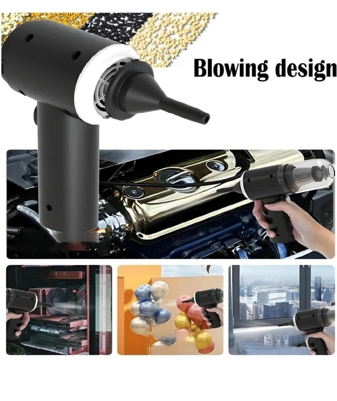 Portable Vacuum Suction Cleaner & Air Duster - Wireless