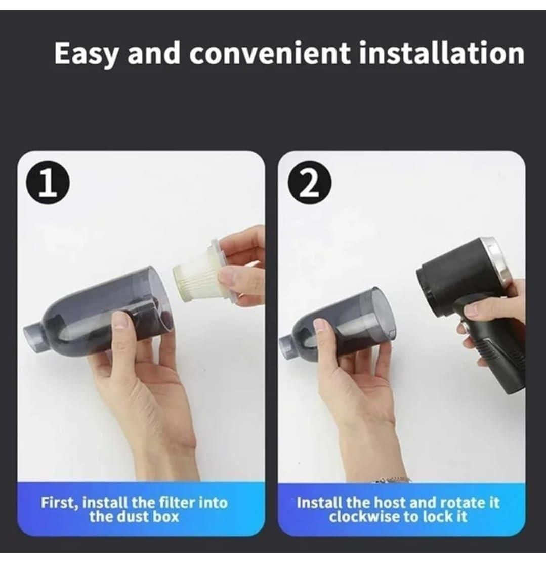 Portable Vacuum Suction Cleaner & Air Duster - Wireless